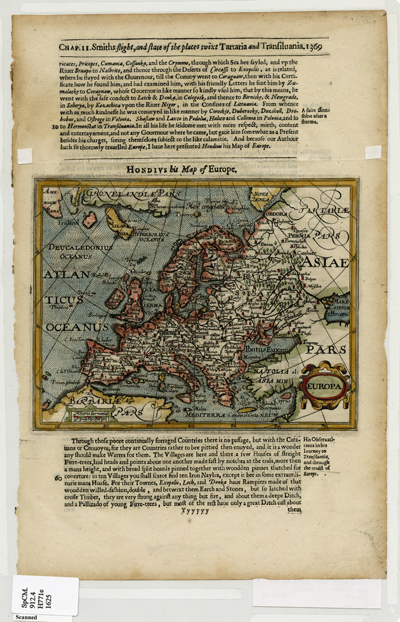 Каталог карт 1625-Hondius-Europa-mini